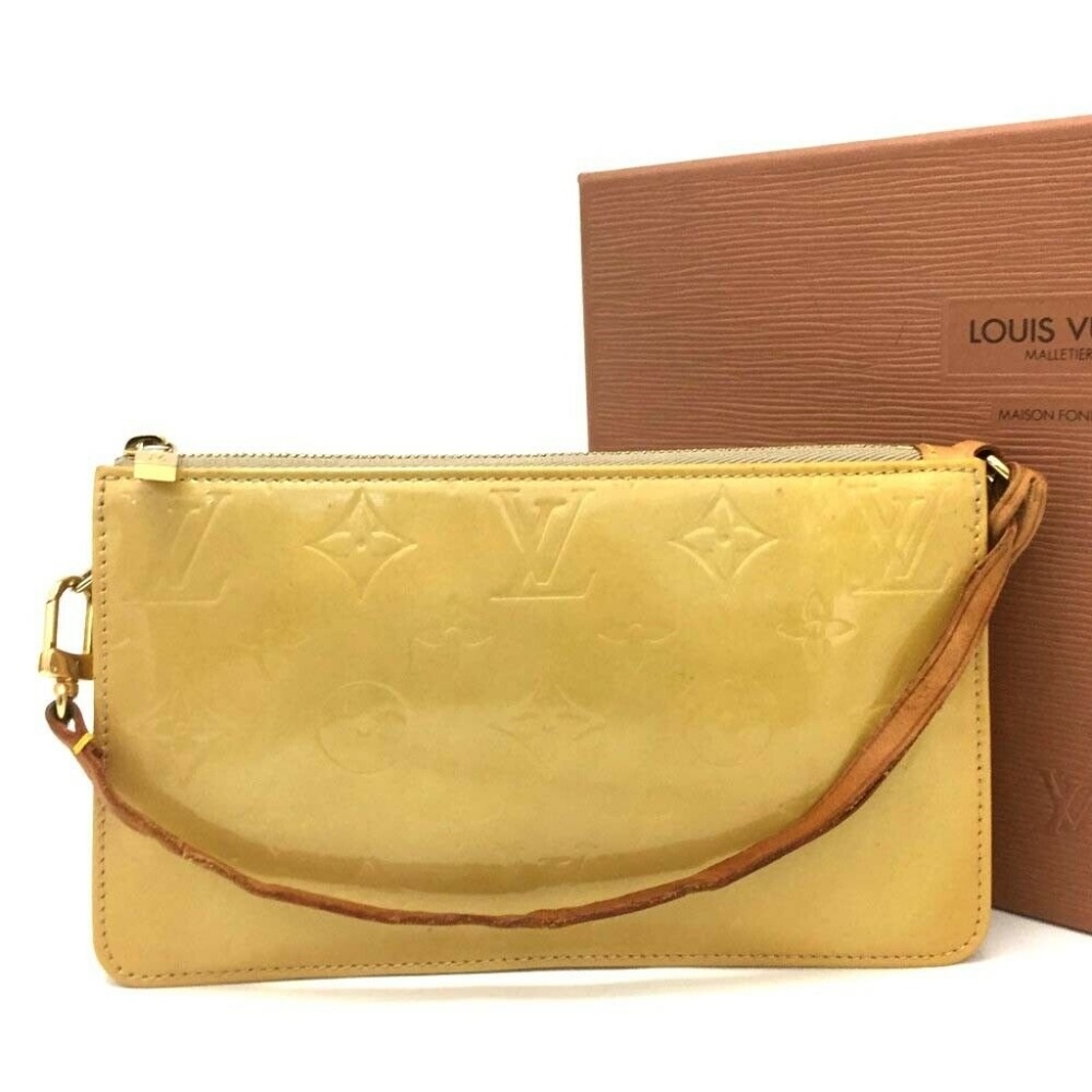 Louis Vuitton Yellow Monogram Vernis Pochette
